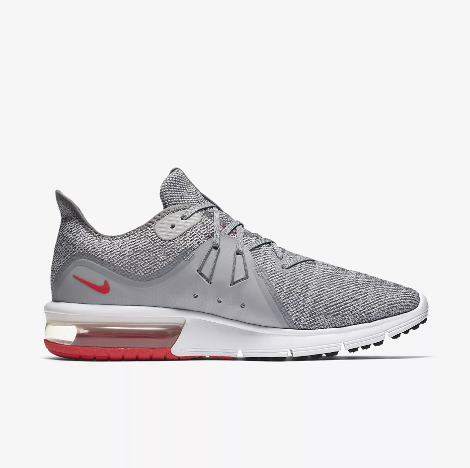 Nike Air Max Sequent 3 Grey Red White Shoes